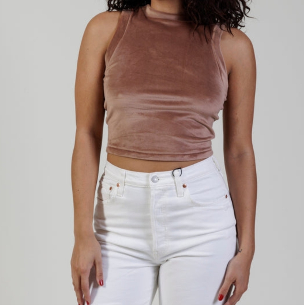 SKIMS Velour Crop Tank Top Size 2XL
